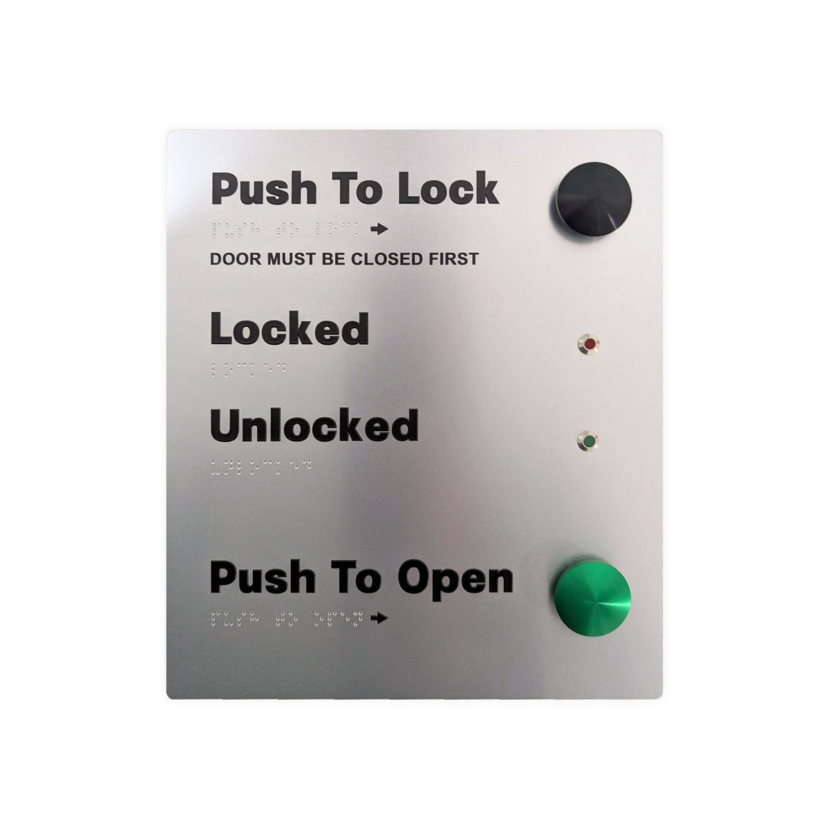 Custom DDA Toilet Door Control Kit - Buttons and LEDs Fitted